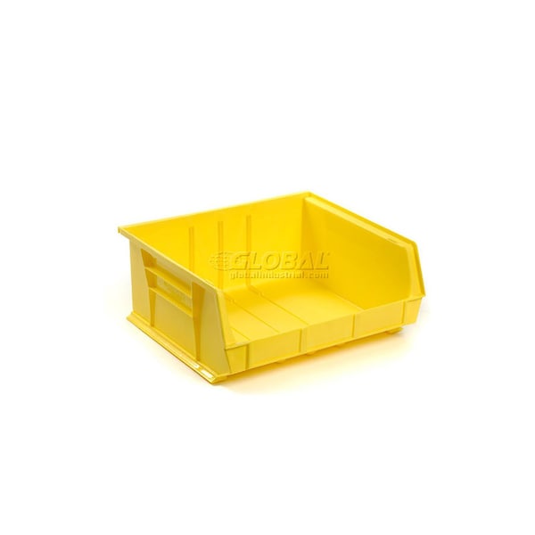 Hang & Stack Storage Bin, Plastic, Yellow, 7 in H, 16-1/2 in W